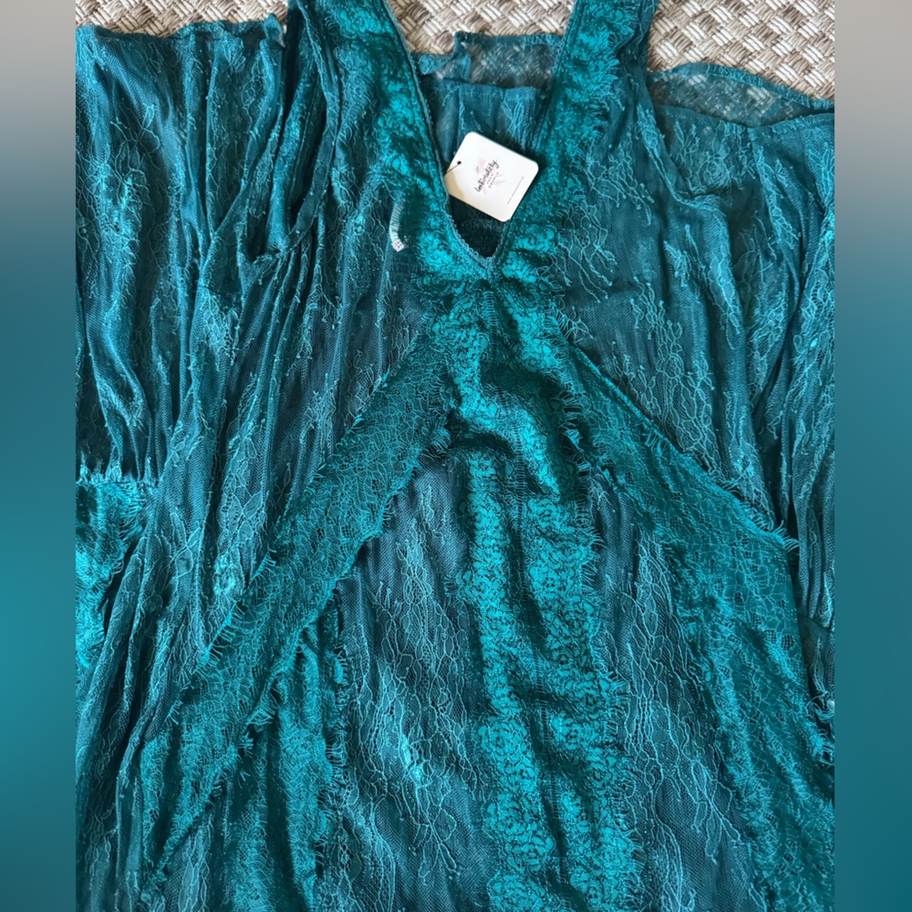 Free‎ people London maxi slip dress green women size Xs New - Picture 3 of 7